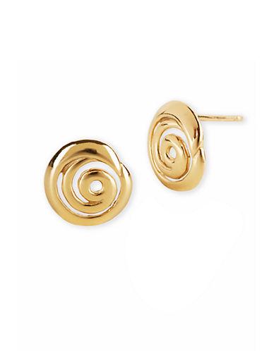 Lord & Taylor 18kt Gold Plated Sterling Silver Swirl Stud Earrings