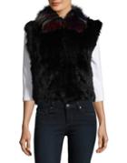 Adrienne Landau Short Fox Fur Vest