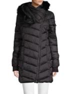 French Connection Side Zip Faux-fur Trimmed Puffer Jacket