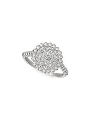 Morris & David 14k White Gold & Diamond Cocktail Ring