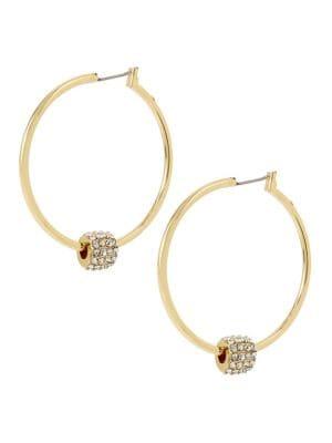 Bcbgeneration Sparkling Seas Crystal Charm Hoop Earrings - 1.8