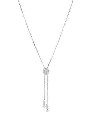 Morris & David 14k White Gold & Diamond Adjustable Necklace