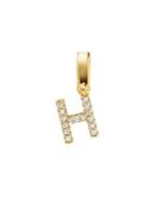 Michael Kors Sterling Silver & Pave Crystal Initial Charm