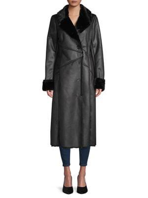 Via Spiga Faux Fur-lined Long Coat