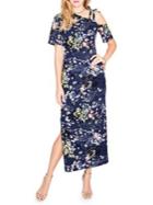 Rachel Rachel Roy One-shoulder Printed Knit Maxi Dress