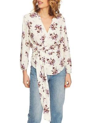 1.state Wrap Front Delicate Spring Blouse