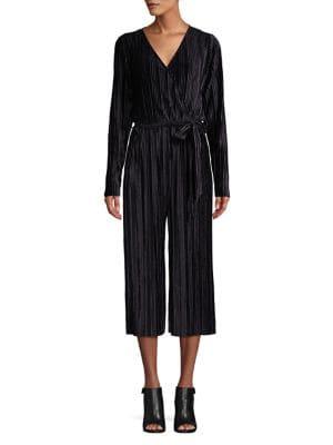 Vero Moda Pleated Velvet Jumpsuit