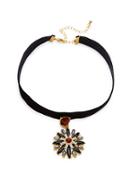 Design Lab Lord & Taylor Floral Statement Choker Necklace