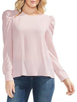 Vince Camuto Puff Shoulder Long-sleeve Blouse