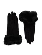Carolina Amato Rabbit Fur-trimmed Gloves