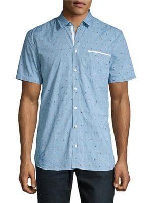 Boss Printed Button-front Short-sleeve Shirt