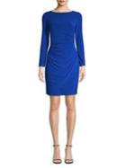 Eliza J Long Sleeve Gathered Sheath Dress