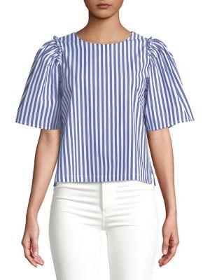 Habitual Wide-sleeve Striped Top