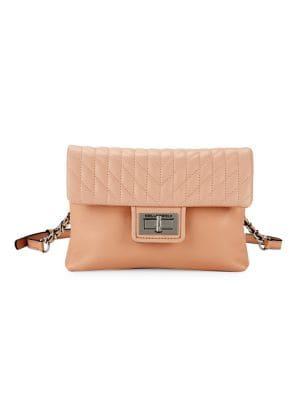 Karl Lagerfeld Paris Agyness Leather Quilted Belt Bag