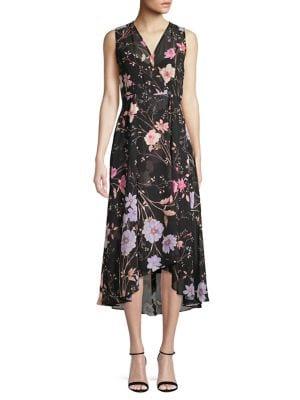 Calvin Klein Floral Sleeveless Midi Dress