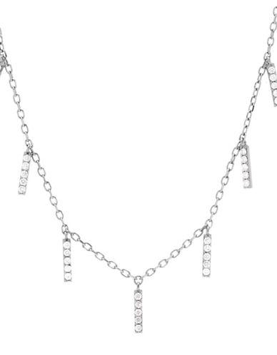 Lord & Taylor Cubic Zirconia And Sterling Silver Chain Necklace