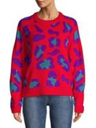 Blank Nyc Leopard Print Crewneck Sweater