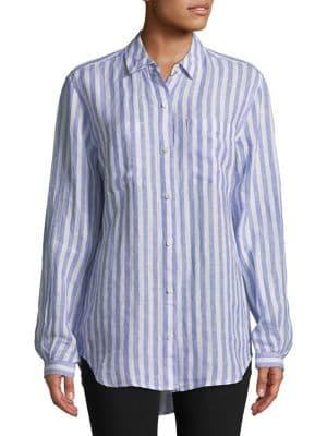 Lord & Taylor Plus Striped Button-down Shirt