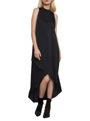 Bcbgmaxazria Mockneck Trapeze High-low Dress