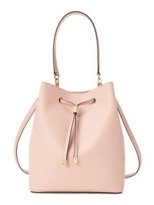 Lauren Ralph Lauren Snap Top Leather Satchel