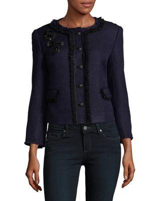 Ivanka Trump Jeweled Tweed Jacket
