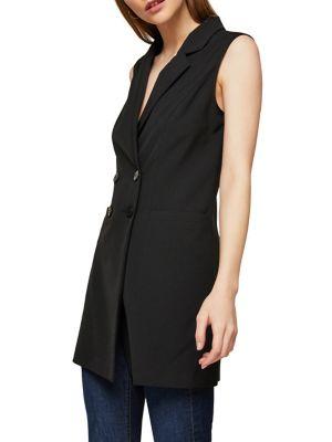 Miss Selfridge Sleeveless Tux Blazer