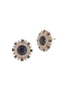 Marchesa Goldtone & Crystal Earrings