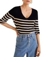 Mango Misture Knit Stripe Sweater