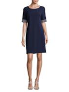 Karl Lagerfeld Paris Beaded-cuffs Sheath Dress