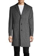 Calvin Klein Chesterfield Gingham Button Jacket