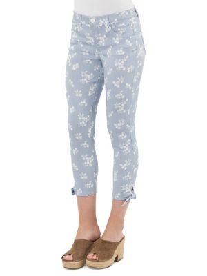 Democracy Cropped Floral Jeans
