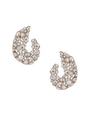 Vince Camuto Drama Twist Crystal Hoop Earrings