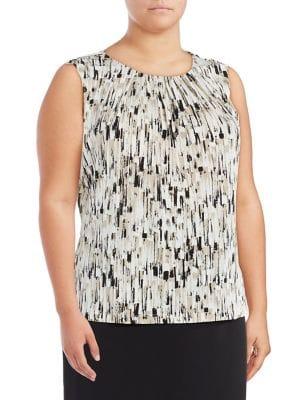 Calvin Klein Abstract Contrast Top