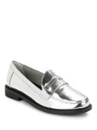 Cole Haan Pinch Campus Metallic Leather Penny Loafers