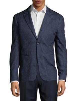 John Varvatos Star U.s.a. Textured Four-button Jacket