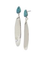 Lord Taylor Santa Fe Crystal And Turquoise Stick Earrings