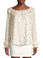 Michael Michael Kors Ruffled Paisley Top