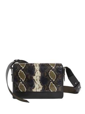 Allsaints Large Versailles Embossed Leather Shoulder Bag