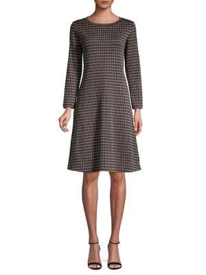Weekend Max Mara Perigeo Checkered Fit-and-flare Dress