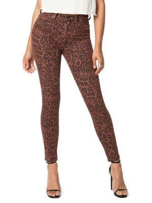 Joe's Jeans Charlie High-rise Ankle Skinny Leopard-print Jeans