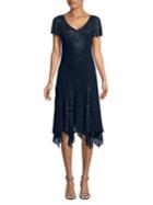 J Kara Beaded Handkerchief Dress