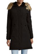 Vince Camuto Hooded Faux Fur-trimmed Down Coat