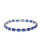 Effy Royale Bleu Sapphire, 14k White Gold & Diamond Bracelet