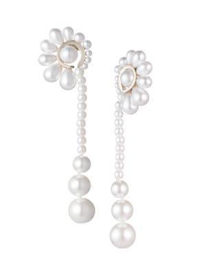 Carolee Faux-pearl Fan Drop Earrings