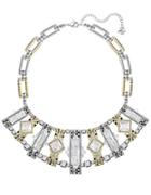 Granite Swarovski Crystal Two-tone Collar Necklace