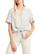 French Connection Laiche Tie-front Button-down Shirt