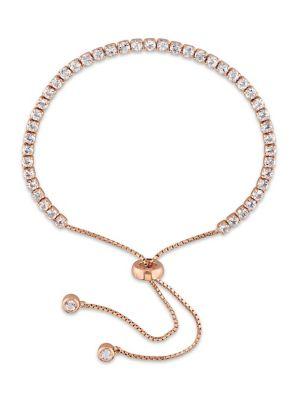 Sonatina White Topaz Tassel Bolo Bracelet