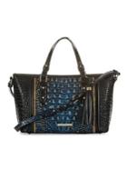 Brahmin Mini Lazuli Melbourne Asher Embossed Leather Crossbody Bag