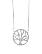 Effy Pave' Classica Diamond And 14k White Gold Pendant Necklace