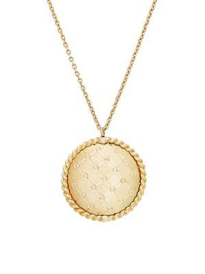 Lord & Taylor 14k Yellow Gold Round Pendant Necklace